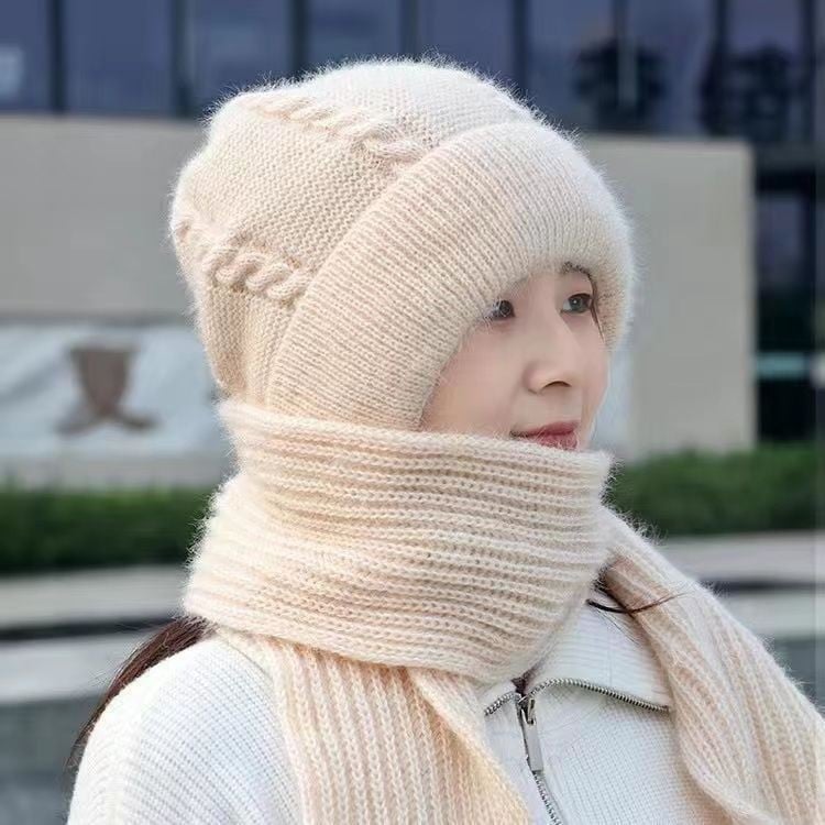 Women's Hooded Knit Scarf