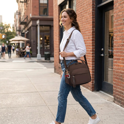 Women's Zip Top Shoulder Bag
