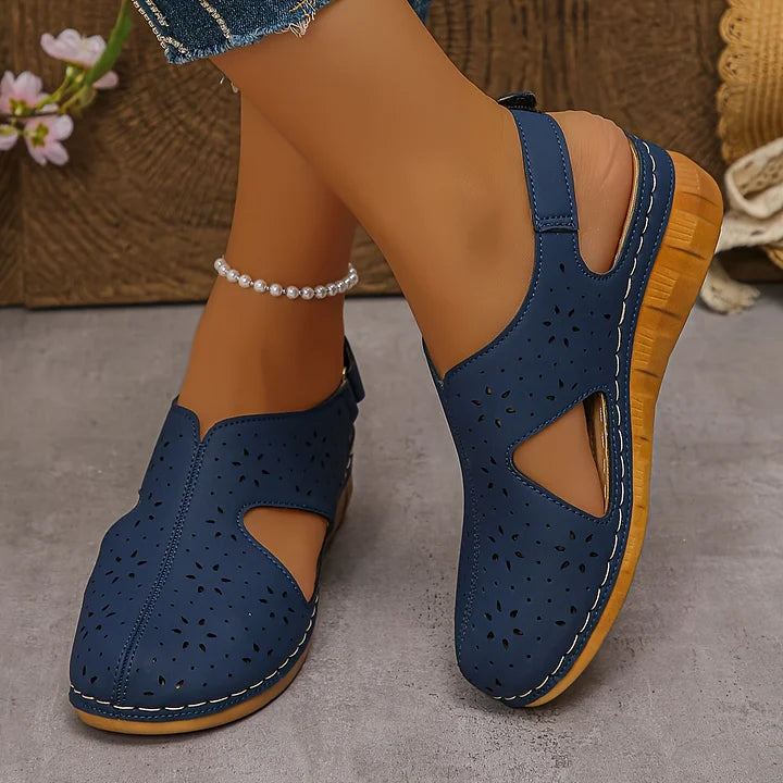 Breathable Cutout Comfort Wedge Sandals