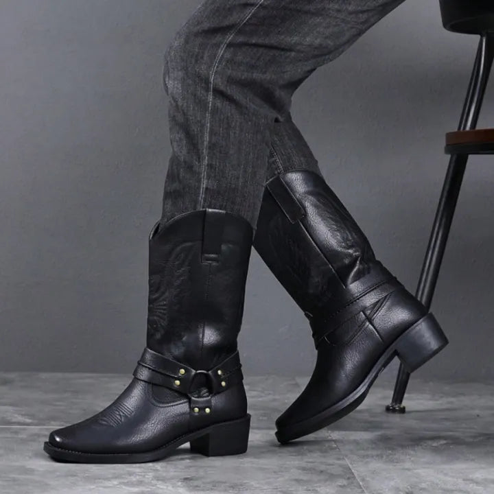 Men's Embossed Tall Boots