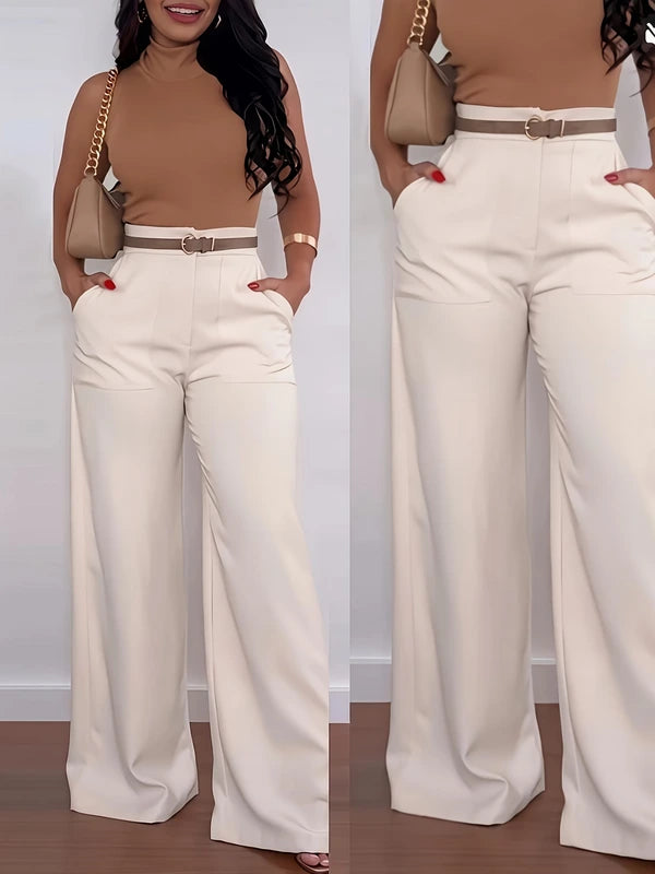 Women's High-Waisted Wide-Leg Pants