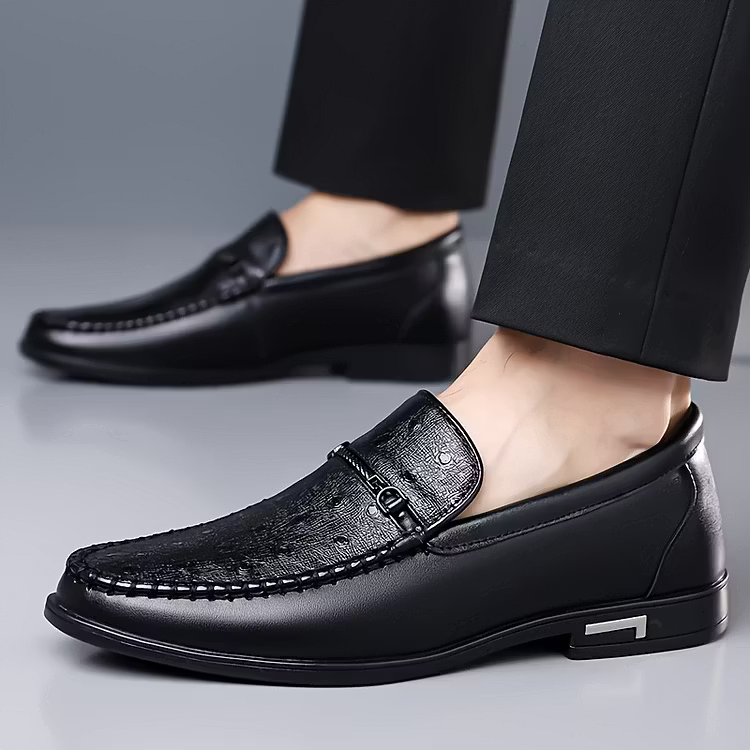 Men's Leather-Look Penny Loafers