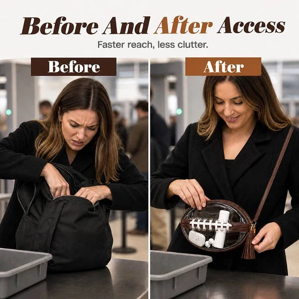 Football-Shaped Crossbody Bag