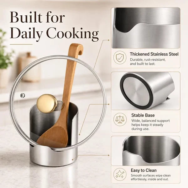 Stainless Steel Utensil and Pot Lid Organizer