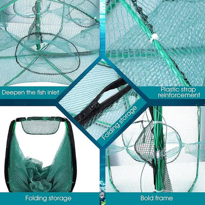 Foldable Multi-Entry Fishing Net