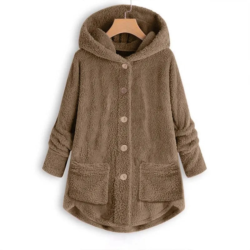 Women's Hooded Button-Front Coat