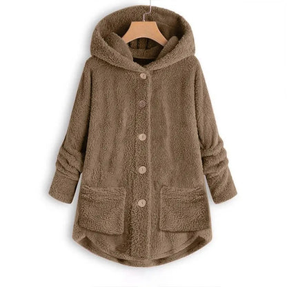 Women's Hooded Button-Front Coat