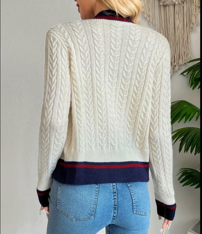 Women’s Colorblock V-Neck Cardigan