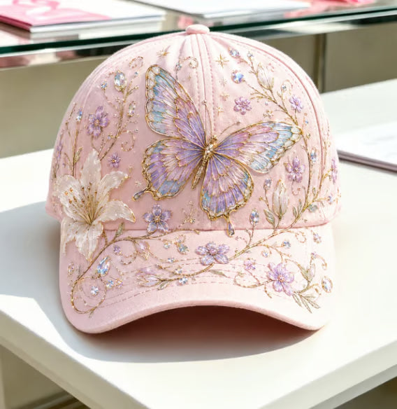 Women's Embroidered Nature Print Baseball Cap