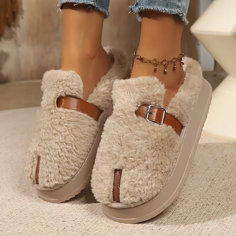 Women's Buckle Slip-On Slippers