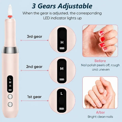 Electric Nail Care Kit with Rotary Attachments