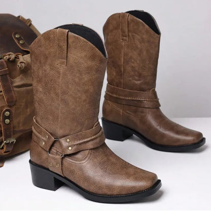 Men's Embossed Tall Boots