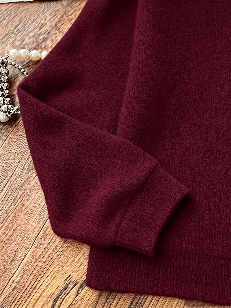 Women’s Ribbed Crew Neck Pullover Sweater
