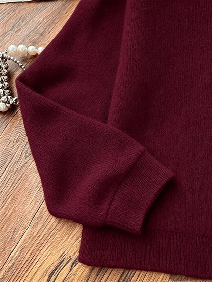 Women’s Ribbed Crew Neck Pullover Sweater