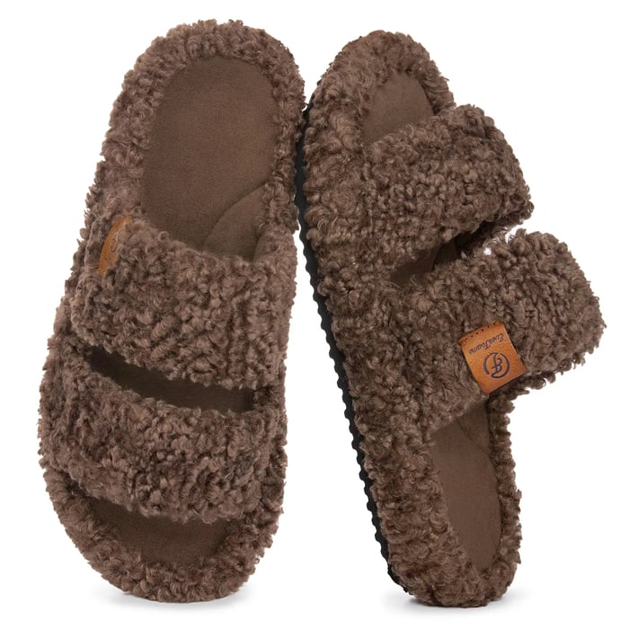 Women's Open-Toe Double-Strap Slippers