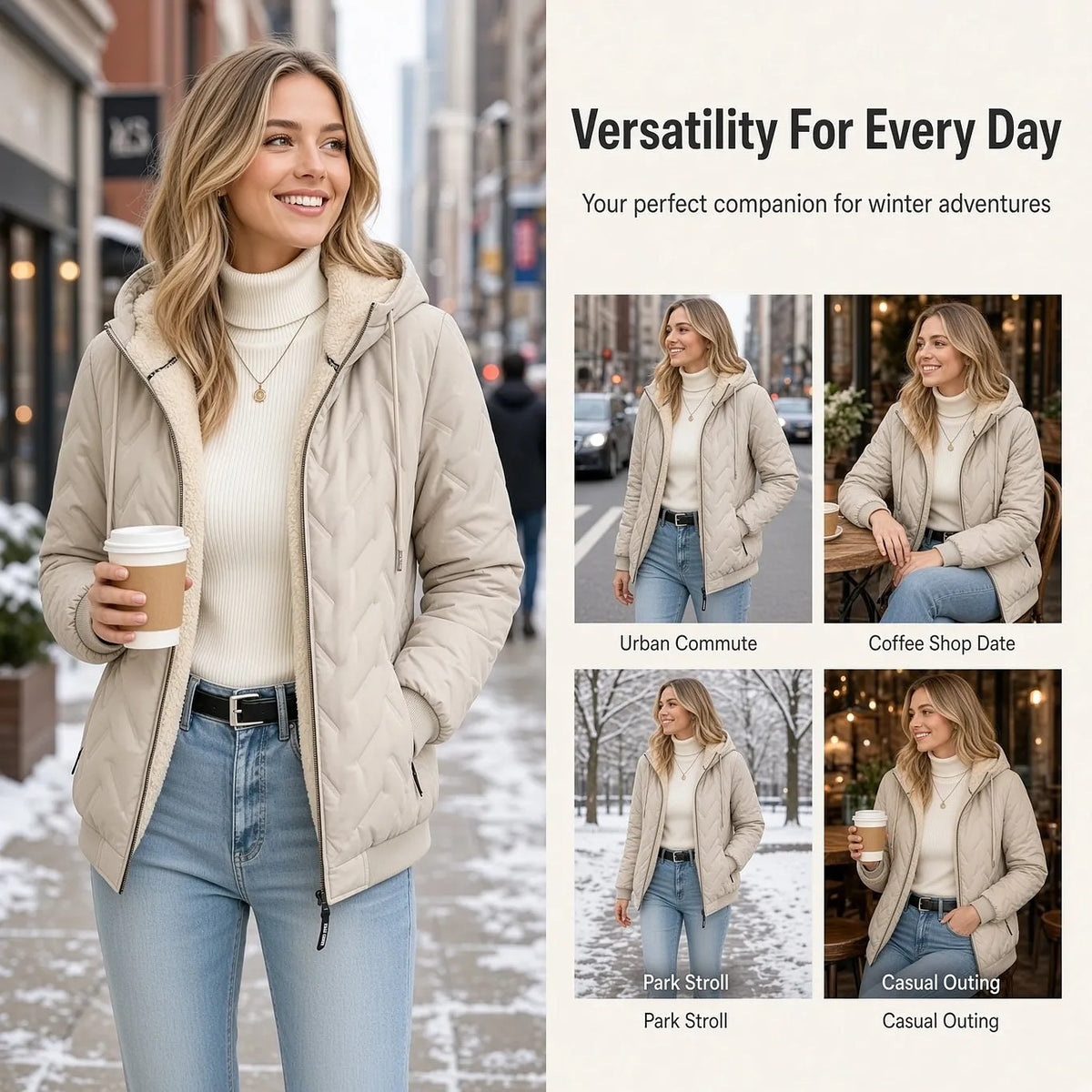 Women's Hooded Quilted Jacket