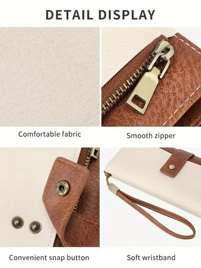 Women's Long Zip-Around Wallet With Wrist Strap