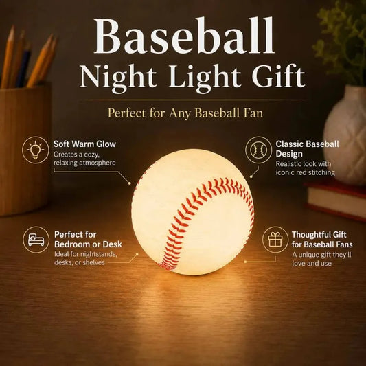 Baseball Night Light with Stitch Detail