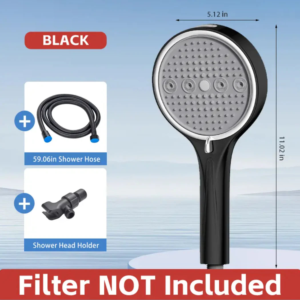 6-Mode High Pressure Shower Head Set