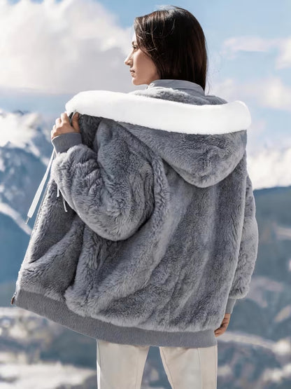 Women’s Hooded Zip-Up Coat