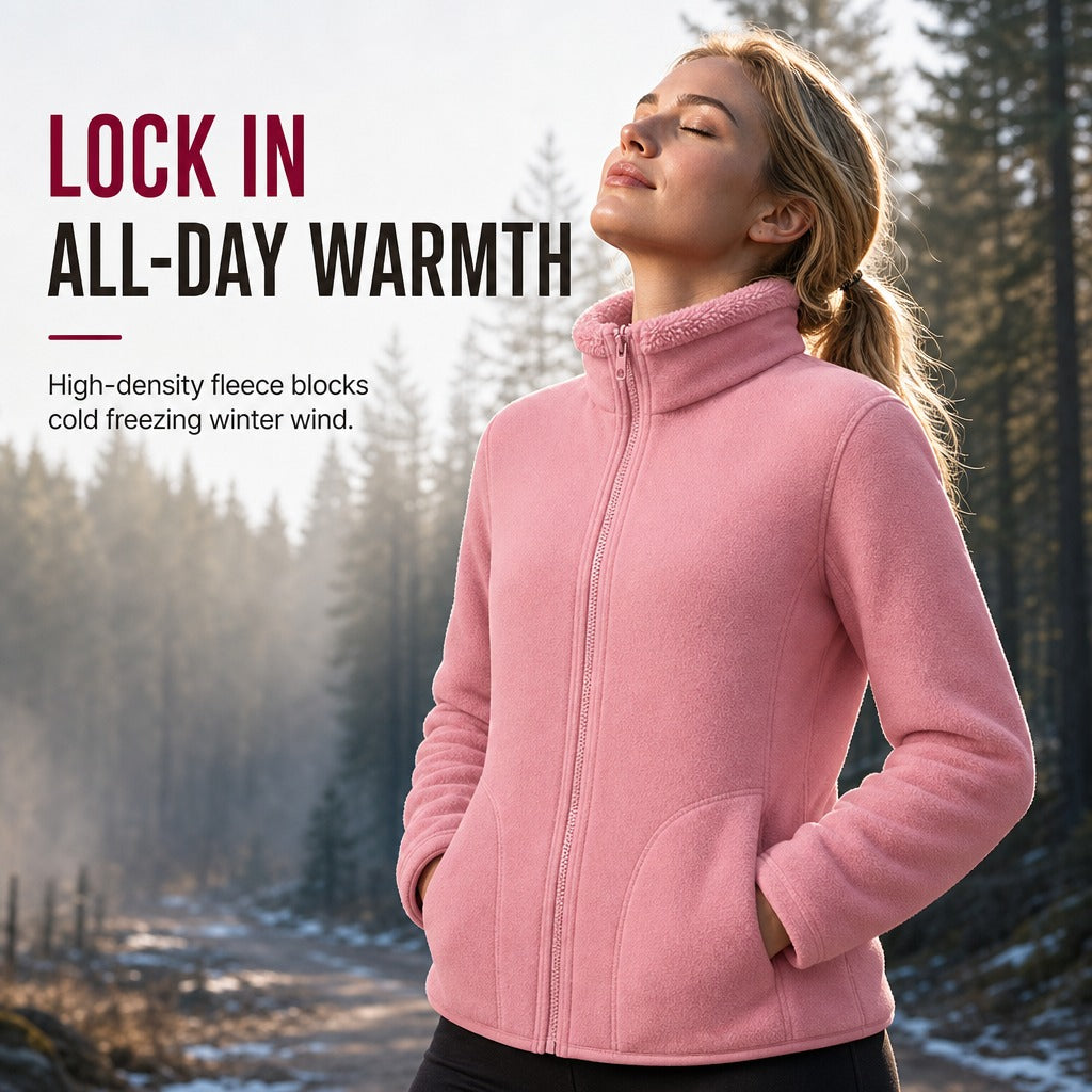 Unisex Reversible Zip-Up Jacket with Stand Collar