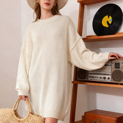 Women's Relaxed Knit Sweater Dress