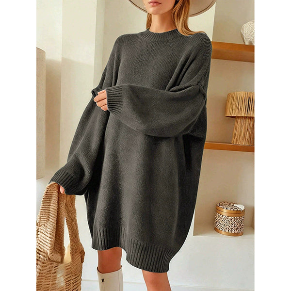 Women's Relaxed Knit Sweater Dress