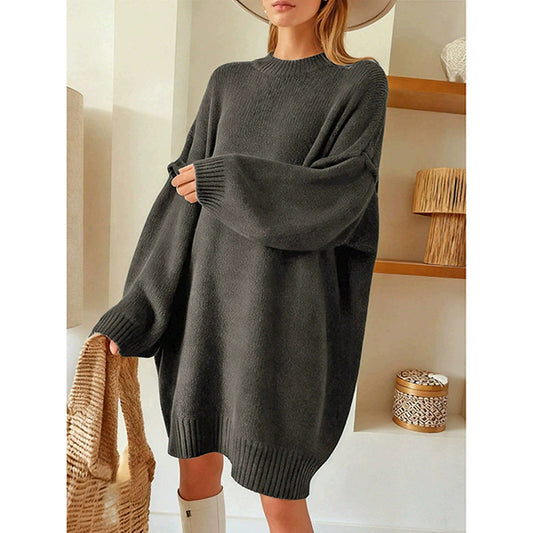 Women's Relaxed Knit Sweater Dress