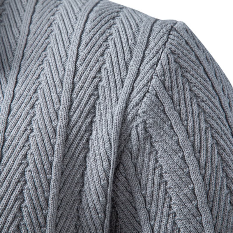 Men's Button Front Knit Sweater