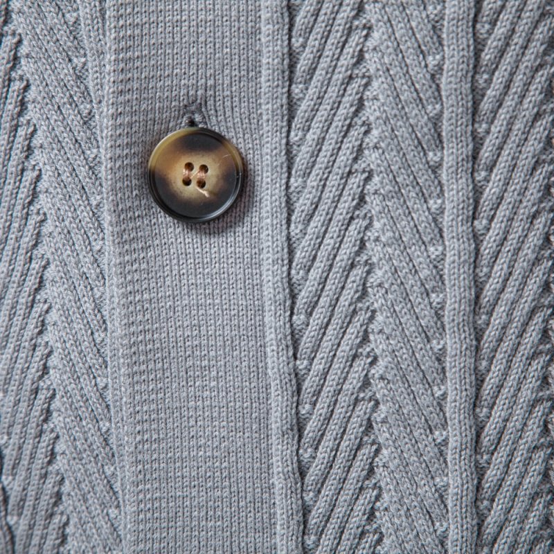 Men's Button Front Knit Sweater