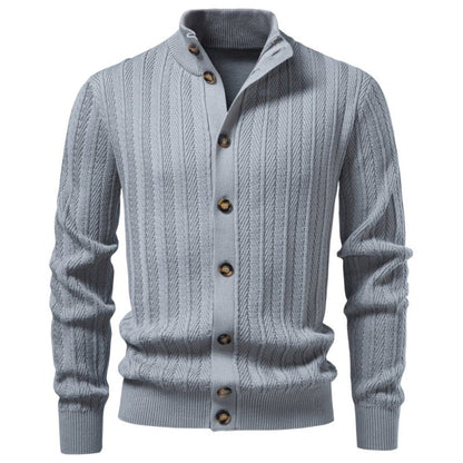 Men's Button Front Knit Sweater