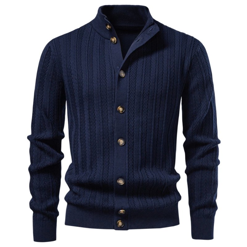 Men's Button Front Knit Sweater