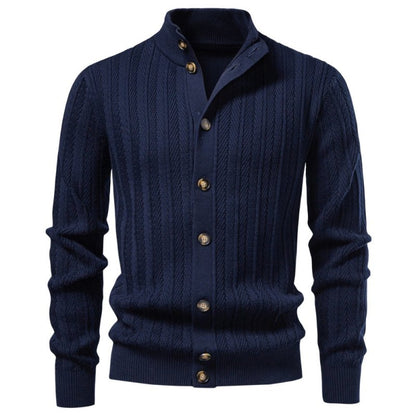 Men's Button Front Knit Sweater