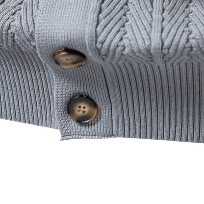 Men's Button Front Knit Sweater