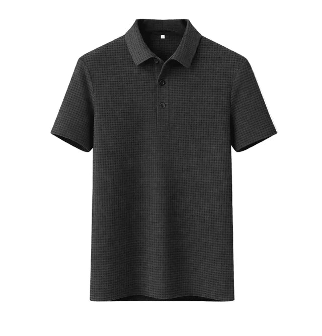 Men's Textured Knit Polo Shirt