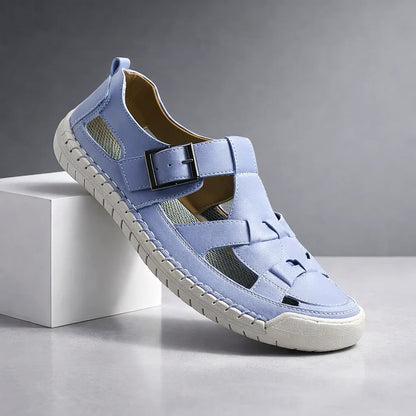 Men's Buckled Cutout Sandals