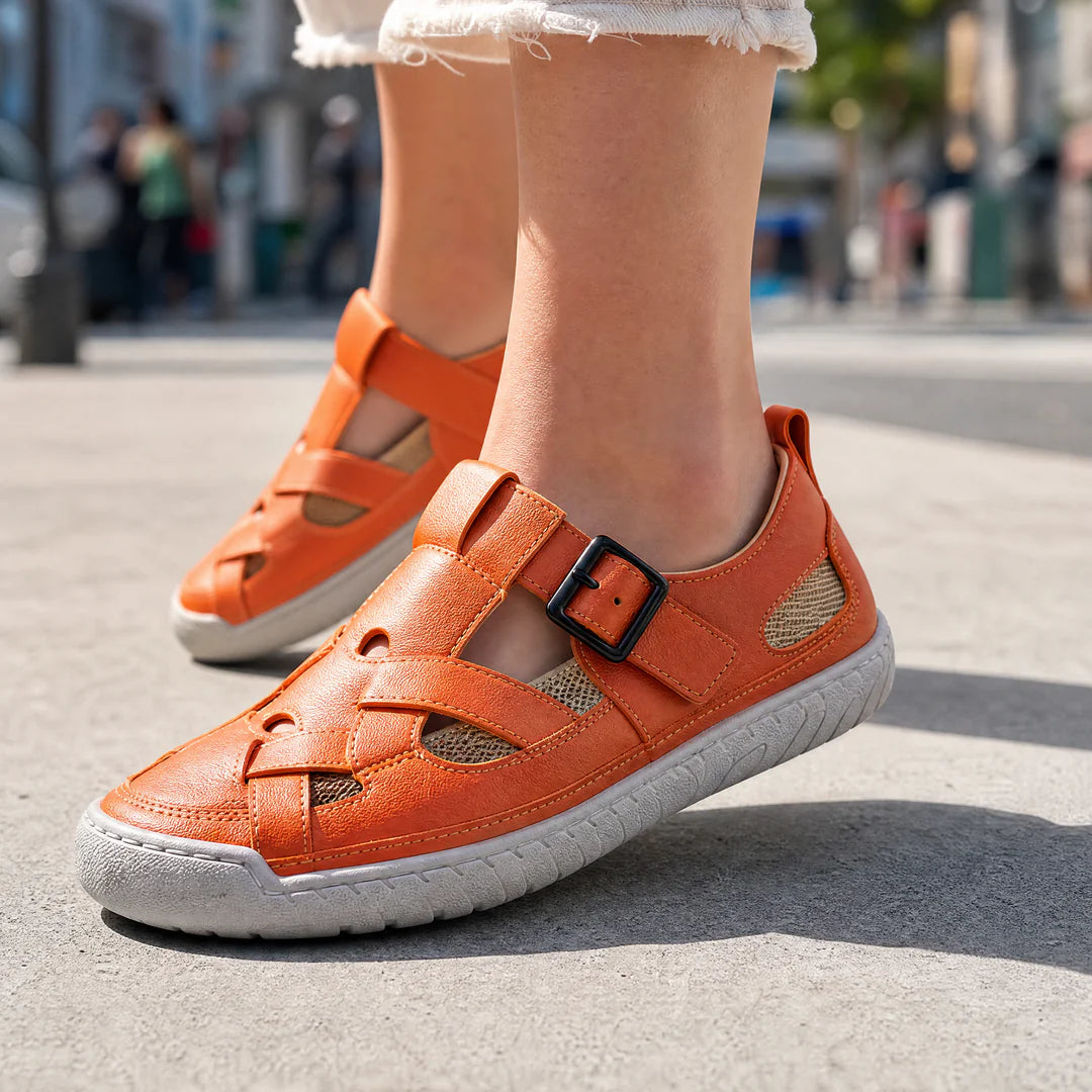 Men's Buckled Cutout Sandals