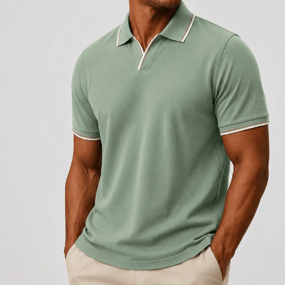 Men's Contrast-Trim Short-Sleeve Polo Shirt