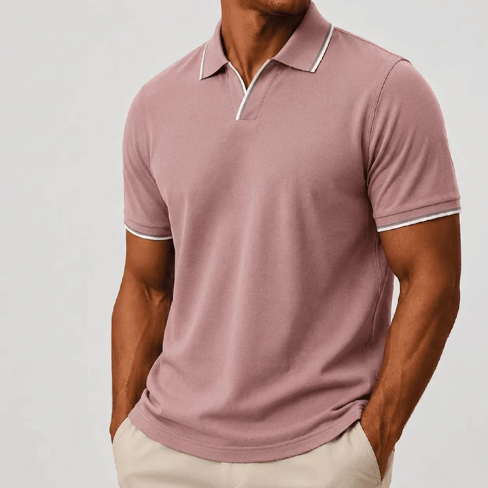 Men's Contrast-Trim Short-Sleeve Polo Shirt