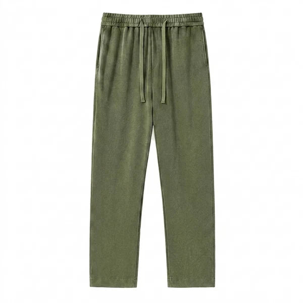Men’s Washed Straight-Leg Jogger Pants