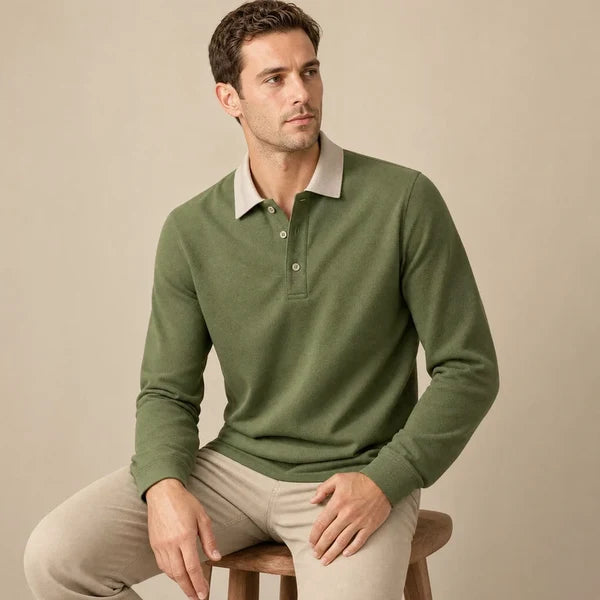 Men’s Textured Polo Shirt
