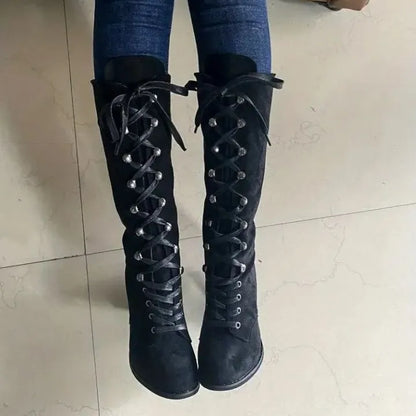 Women's Knee-High Lace-Up Boots