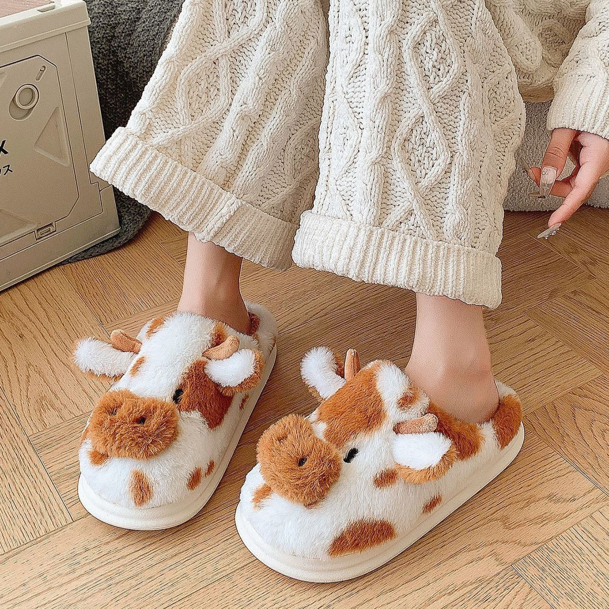 Women's 3D Cow Face Slippers
