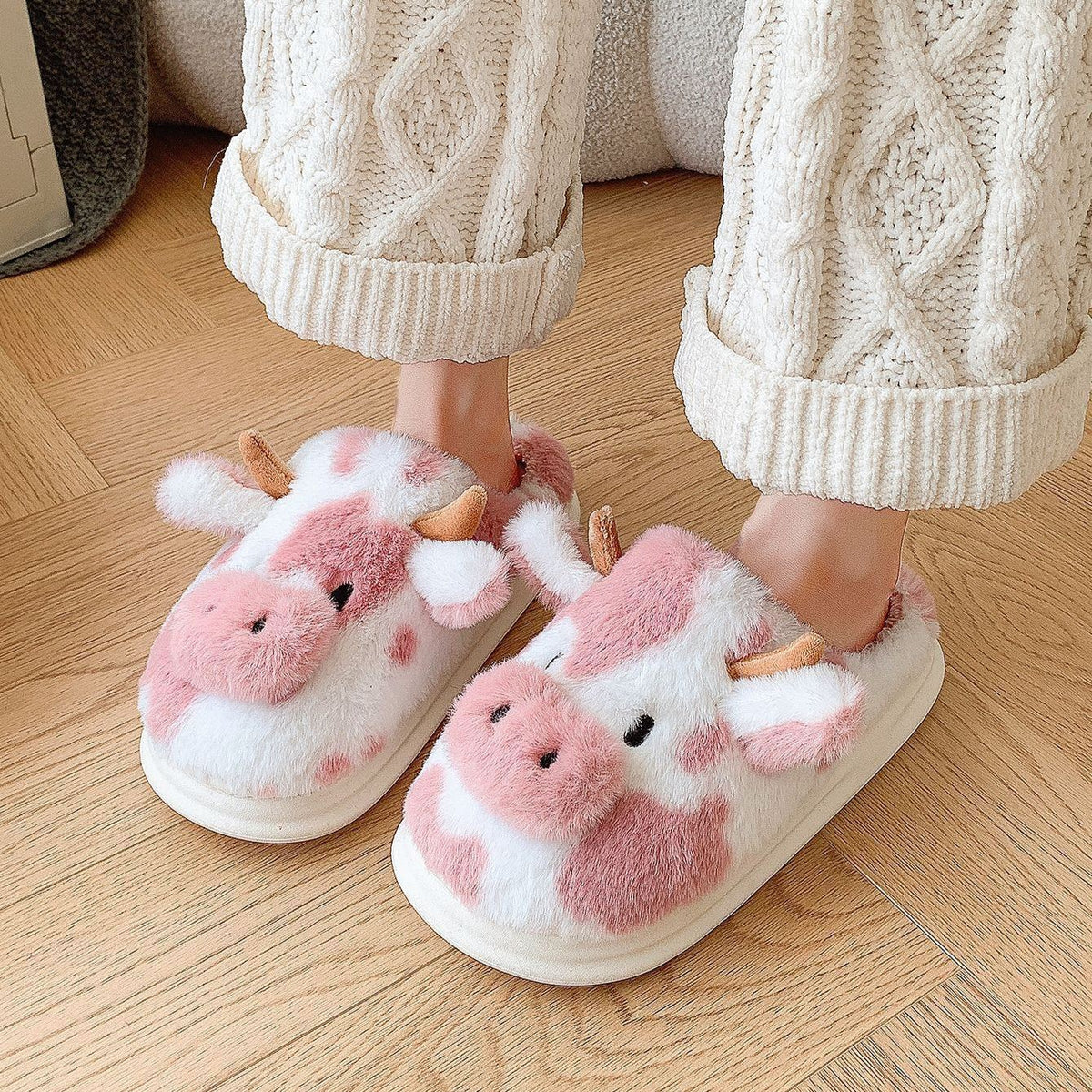 Women's 3D Cow Face Slippers