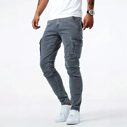 Men’s Slim Fit Cargo Denim Jeans