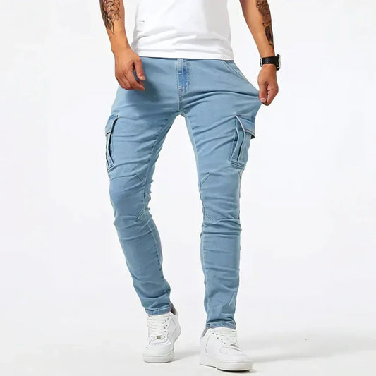 Men’s Slim Fit Cargo Denim Jeans