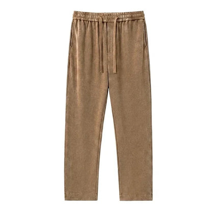Men’s Washed Straight-Leg Jogger Pants