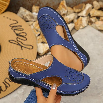 Women's Perforated Wedge Slip-On Clogs