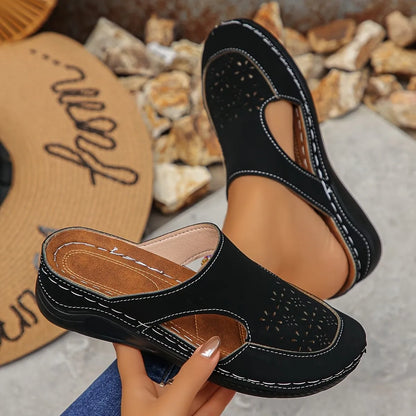 Women's Perforated Wedge Slip-On Clogs