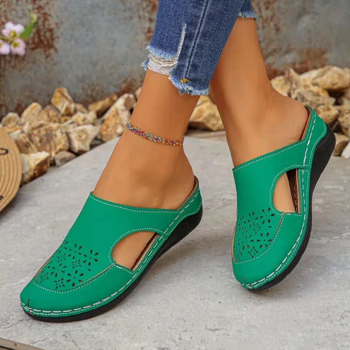 Women's Perforated Wedge Slip-On Clogs